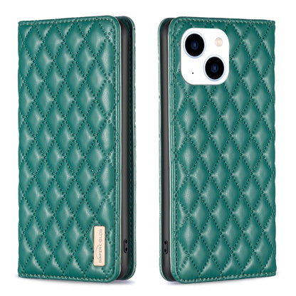 Diamond Lattice Magnetic Leather Flip Phone Case