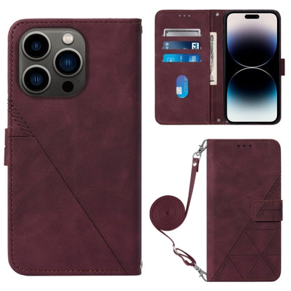 Crossbody 3D Embossed Flip Leather Phone Case