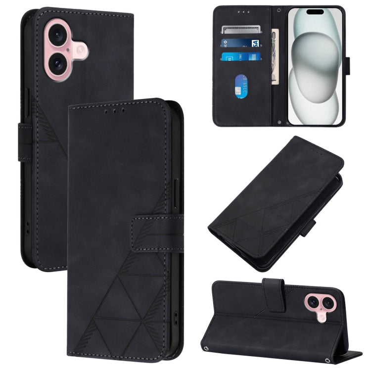 Crossbody 3D Embossed Flip Leather Phone Case