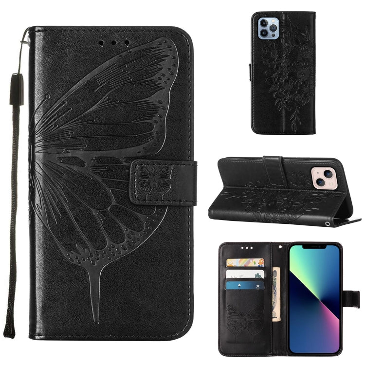 Embossed Butterfly Leather Phone Case