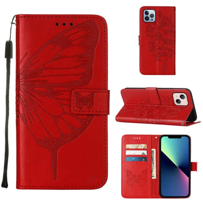 Embossed Butterfly Leather Phone Case