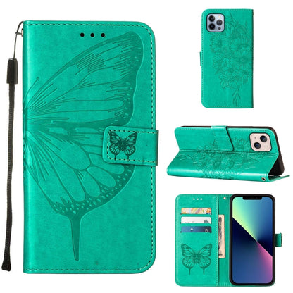 Embossed Butterfly Leather Phone Case