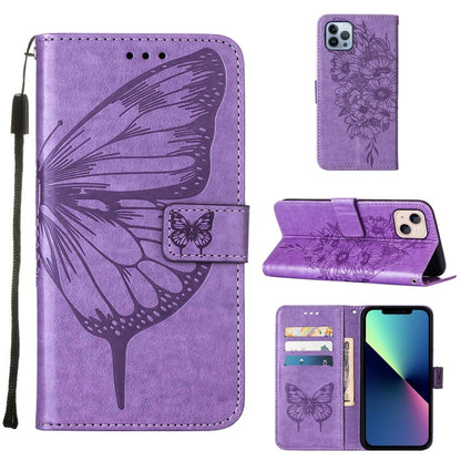 Embossed Butterfly Leather Phone Case