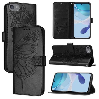 Embossed Butterfly Leather Phone Case