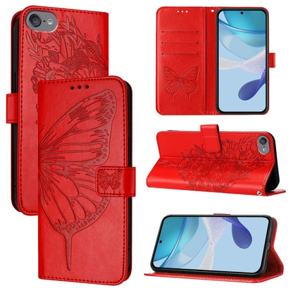 Embossed Butterfly Leather Phone Case