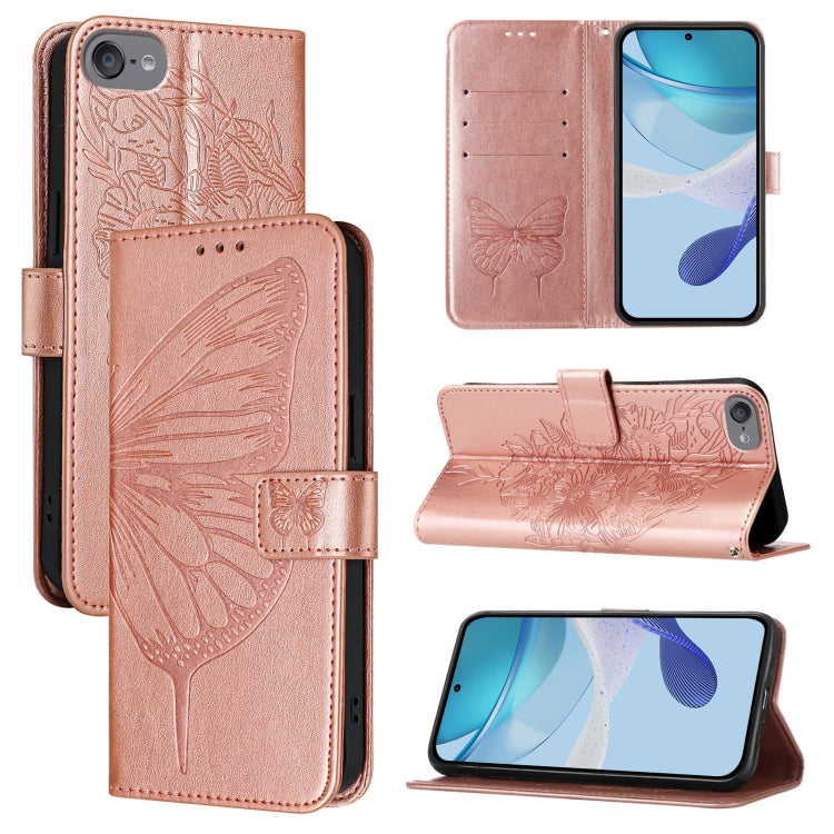Embossed Butterfly Leather Phone Case