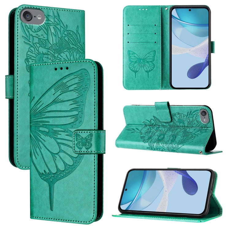 Embossed Butterfly Leather Phone Case