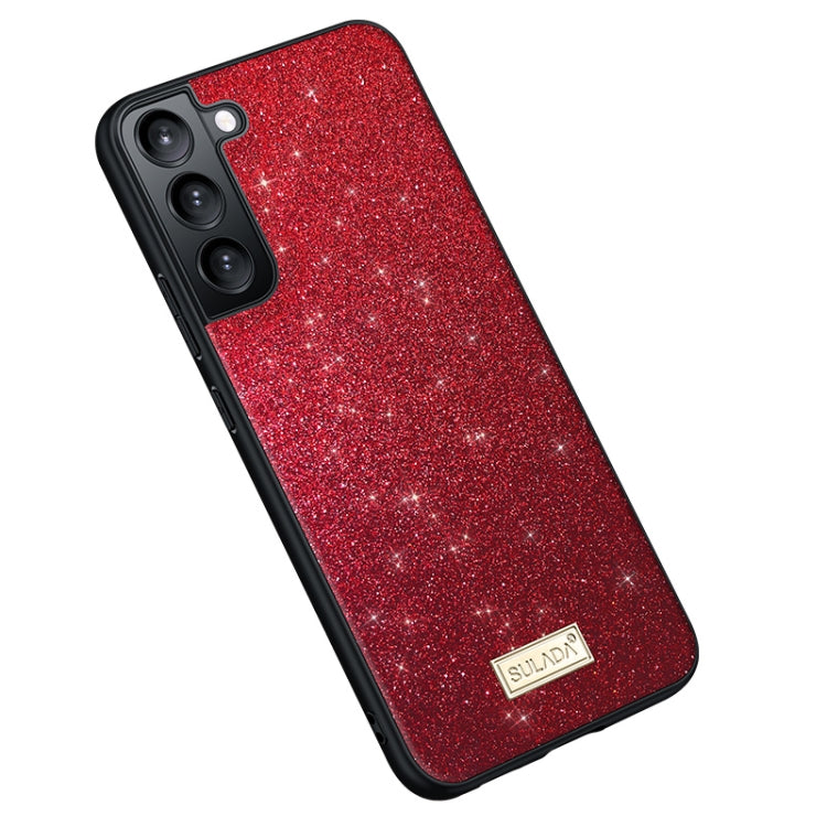 SULADA Glittery TPU Hybrid Handmade Leather Phone Case