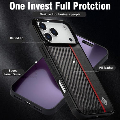 LC.IMEEKE 3 in 1 Carbon Fiber Texture Shockproof Phone Case