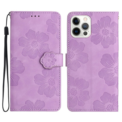 Flower Embossing Pattern Leather Phone Case