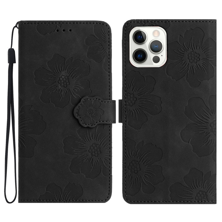 Flower Embossing Pattern Leather Phone Case