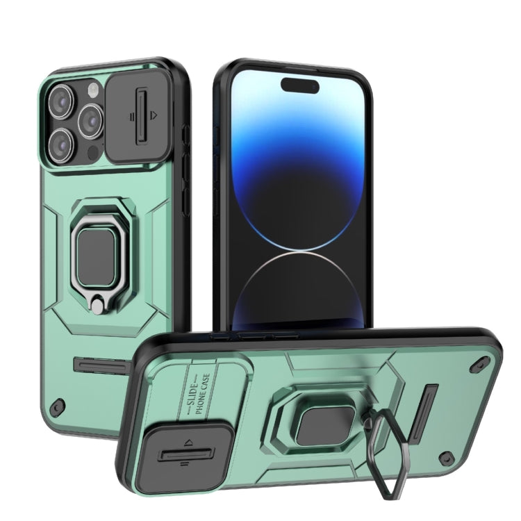 Sliding Camshield TPU + PC Shockproof Phone Case with Holder