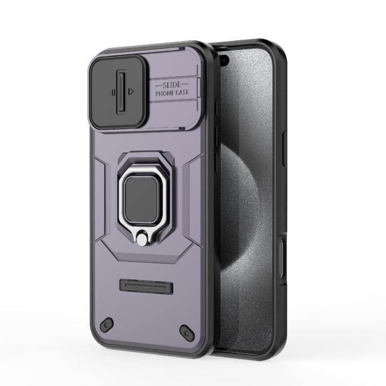 Sliding Camshield TPU + PC Shockproof Phone Case with Holder