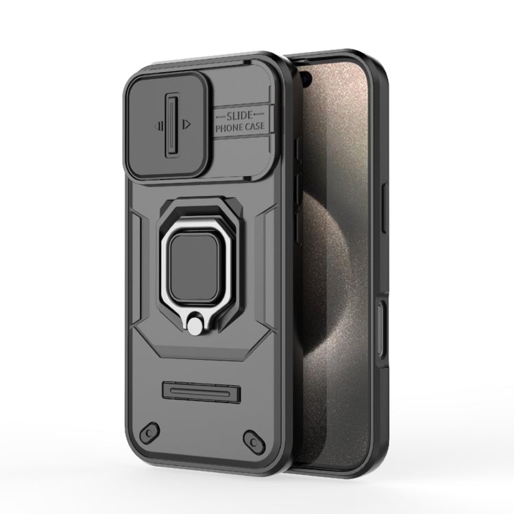 Sliding Camshield TPU + PC Shockproof Phone Case with Holder