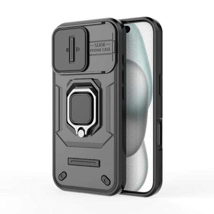 Sliding Camshield TPU + PC Shockproof Phone Case with Holder