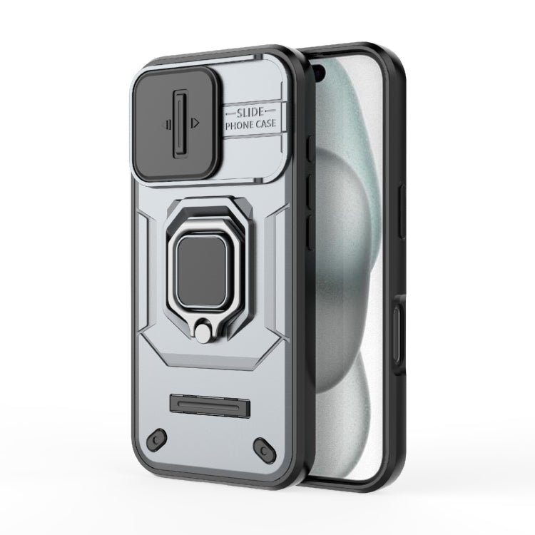 Sliding Camshield TPU + PC Shockproof Phone Case with Holder