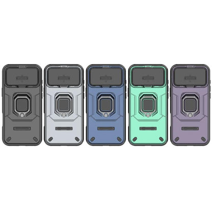 Sliding Camshield TPU + PC Shockproof Phone Case with Holder