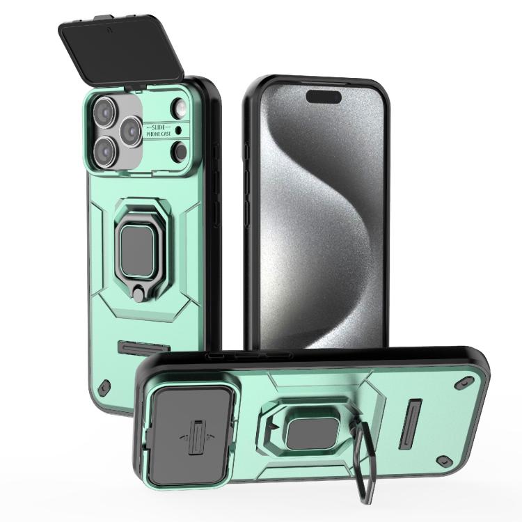 Sliding Camshield TPU + PC Shockproof Phone Case with Holder