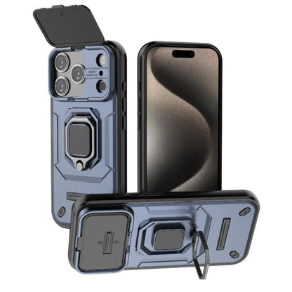 Sliding Camshield TPU + PC Shockproof Phone Case with Holder