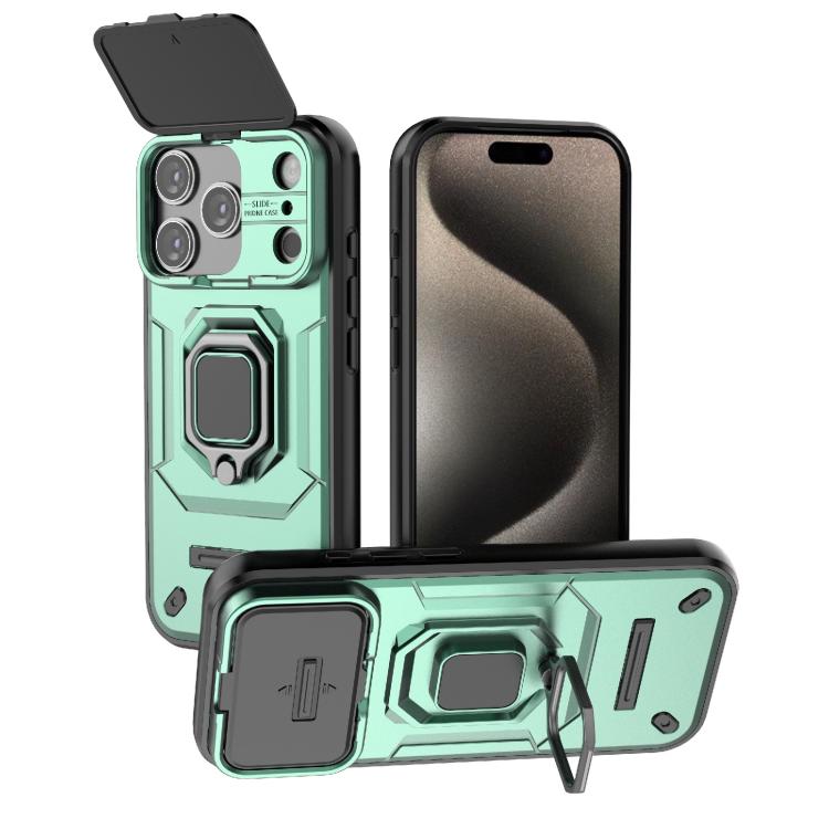 Sliding Camshield TPU + PC Shockproof Phone Case with Holder