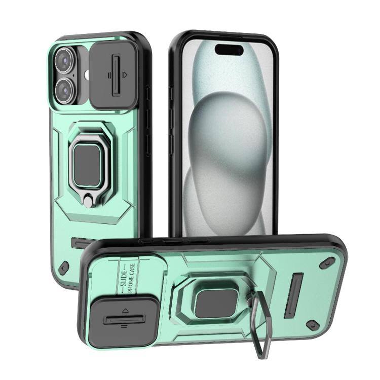 Sliding Camshield TPU + PC Shockproof Phone Case with Holder