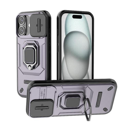 Sliding Camshield TPU + PC Shockproof Phone Case with Holder