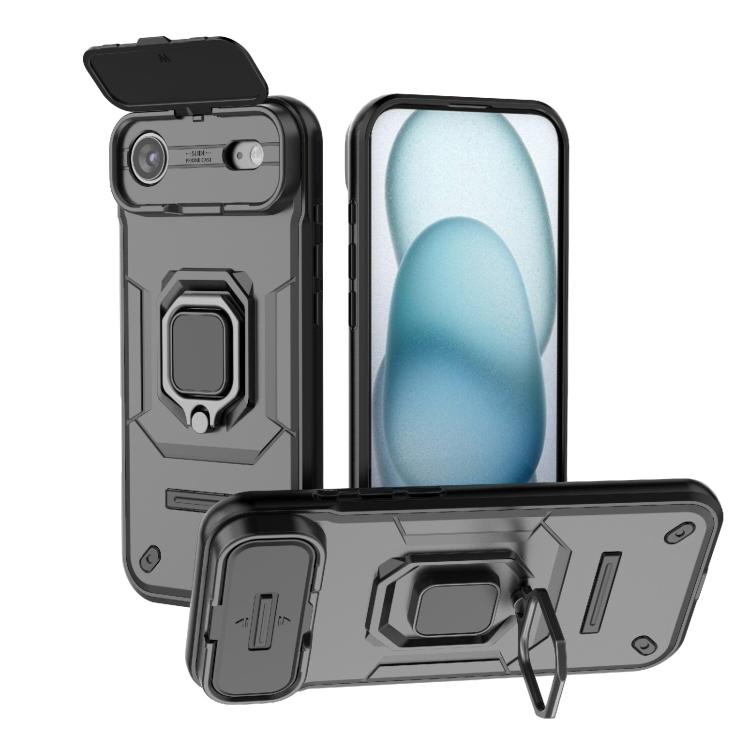 Sliding Camshield TPU + PC Shockproof Phone Case with Holder