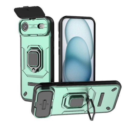 Sliding Camshield TPU + PC Shockproof Phone Case with Holder