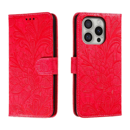 Lace Flower Embossing Flip Leather Phone Case