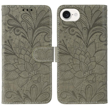 Lace Flower Embossing Flip Leather Phone Case