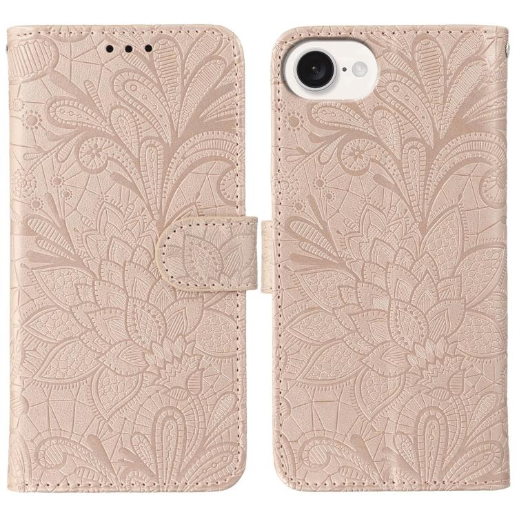 Lace Flower Embossing Flip Leather Phone Case