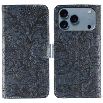 Lace Flower Embossing Flip Leather Phone Case