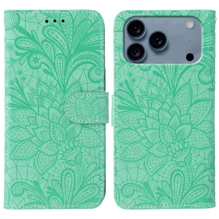 Lace Flower Embossing Flip Leather Phone Case
