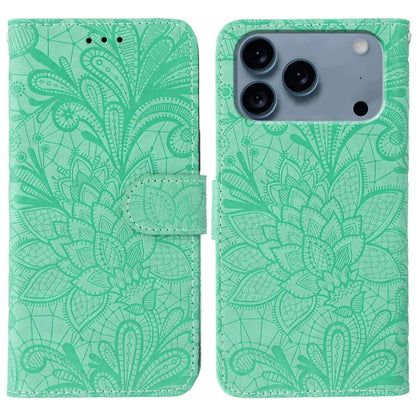 Lace Flower Embossing Flip Leather Phone Case