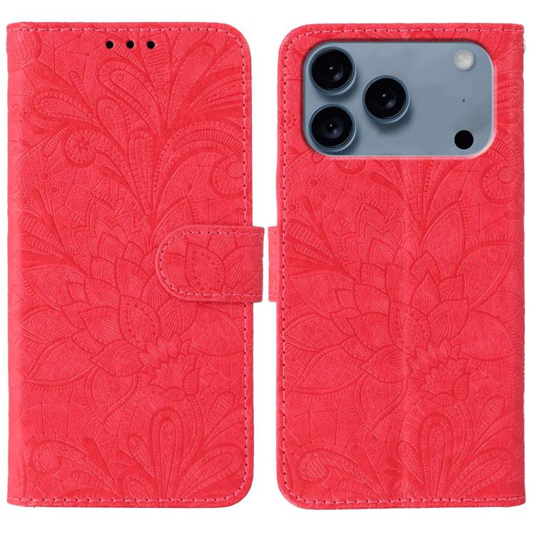 Lace Flower Embossing Flip Leather Phone Case