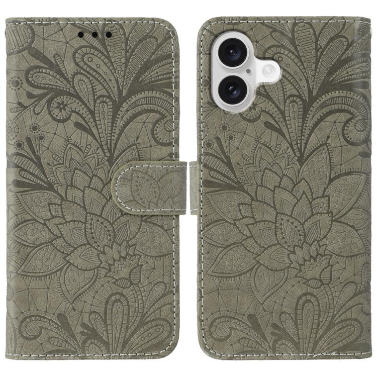 Lace Flower Embossing Flip Leather Phone Case