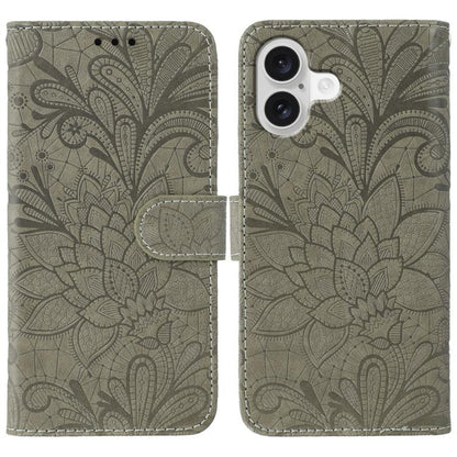 Lace Flower Embossing Flip Leather Phone Case
