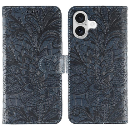 Lace Flower Embossing Flip Leather Phone Case
