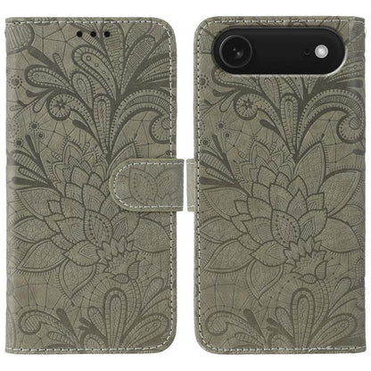 Lace Flower Embossing Flip Leather Phone Case