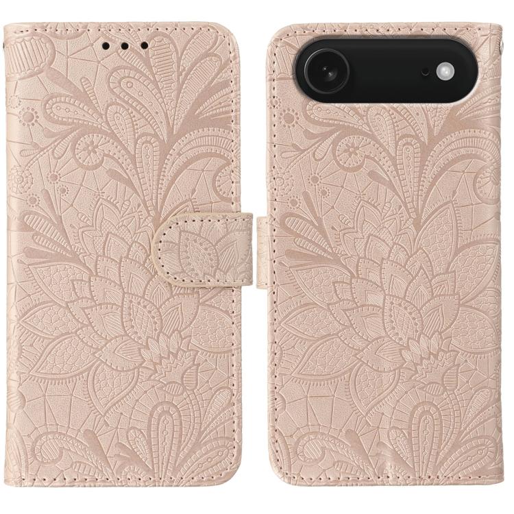 Lace Flower Embossing Flip Leather Phone Case