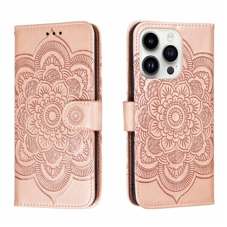 Sun Mandala Embossing Leather Phone Case