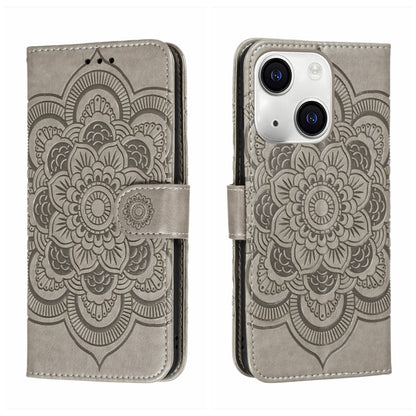 Sun Mandala Embossing Leather Phone Case