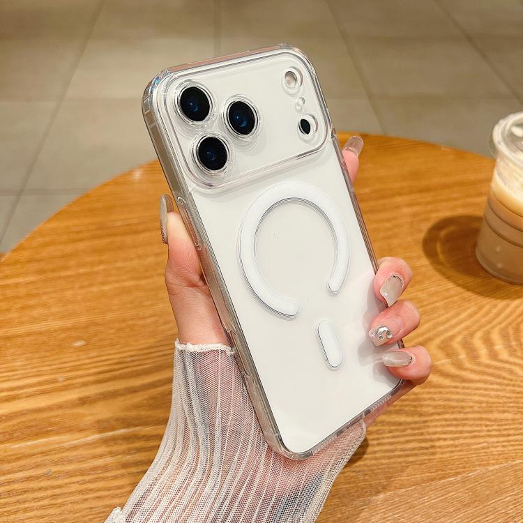 Fine Hole MagSafe Magnetic Clear Acrylic TPU Case