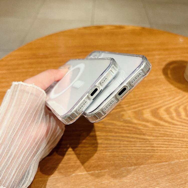 Fine Hole MagSafe Magnetic Clear Acrylic TPU Case