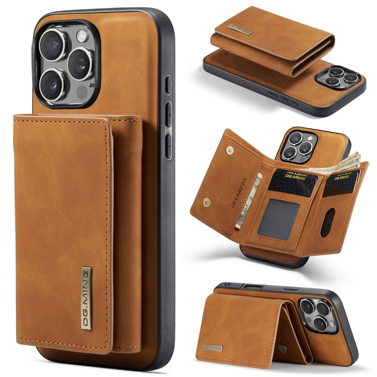 DG.MING M1 Series 3-Fold Multi Card Wallet Leather Phone Case