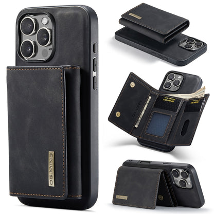 DG.MING M1 Series 3-Fold Multi Card Wallet Leather Phone Case