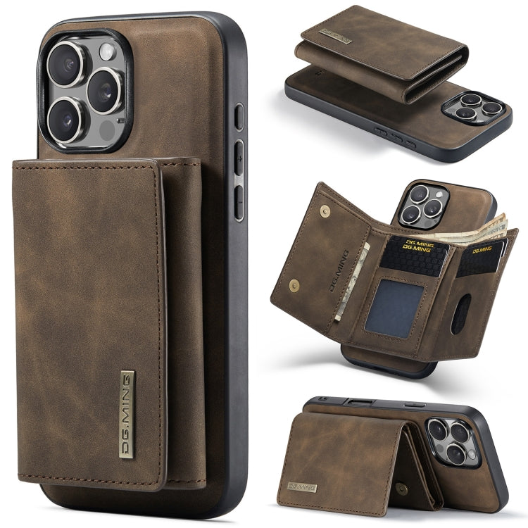 DG.MING M1 Series 3-Fold Multi Card Wallet Leather Phone Case
