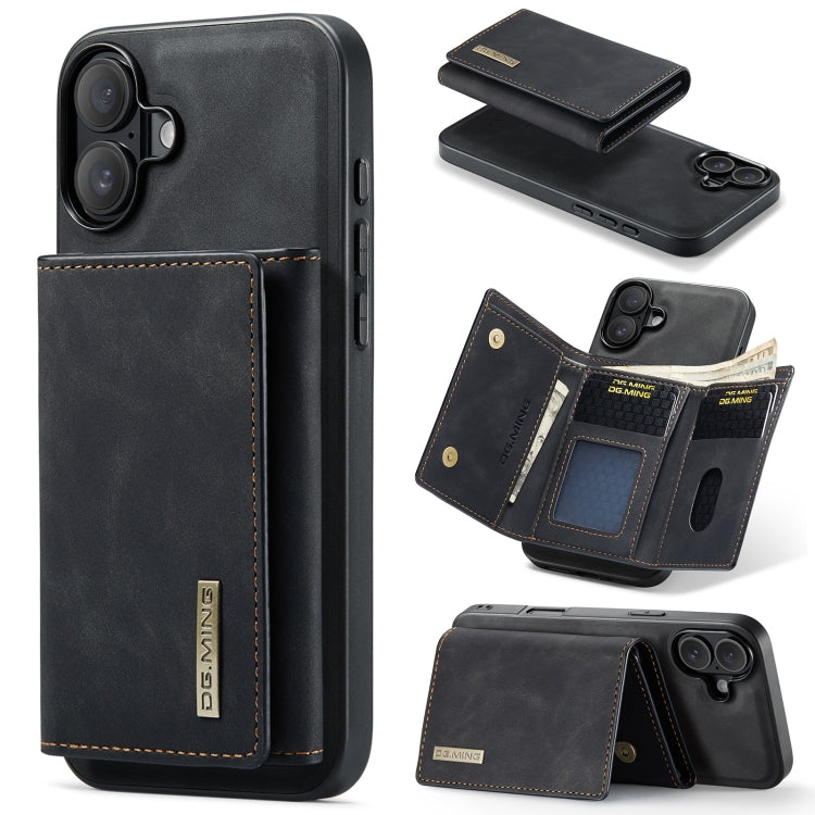 DG.MING M1 Series 3-Fold Multi Card Wallet Leather Phone Case