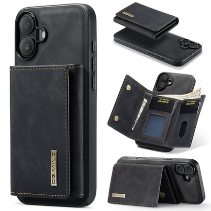 DG.MING M1 Series 3-Fold Multi Card Wallet Leather Phone Case