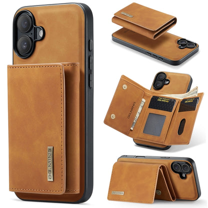 DG.MING M1 Series 3-Fold Multi Card Wallet Leather Phone Case